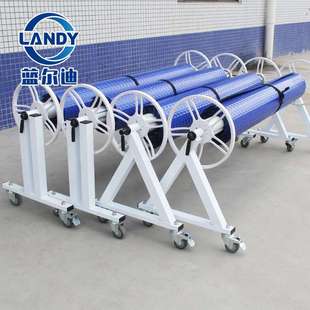 厂家 reel 泳池盖布白色转盘卷膜器盖膜收卷器快速收放cover