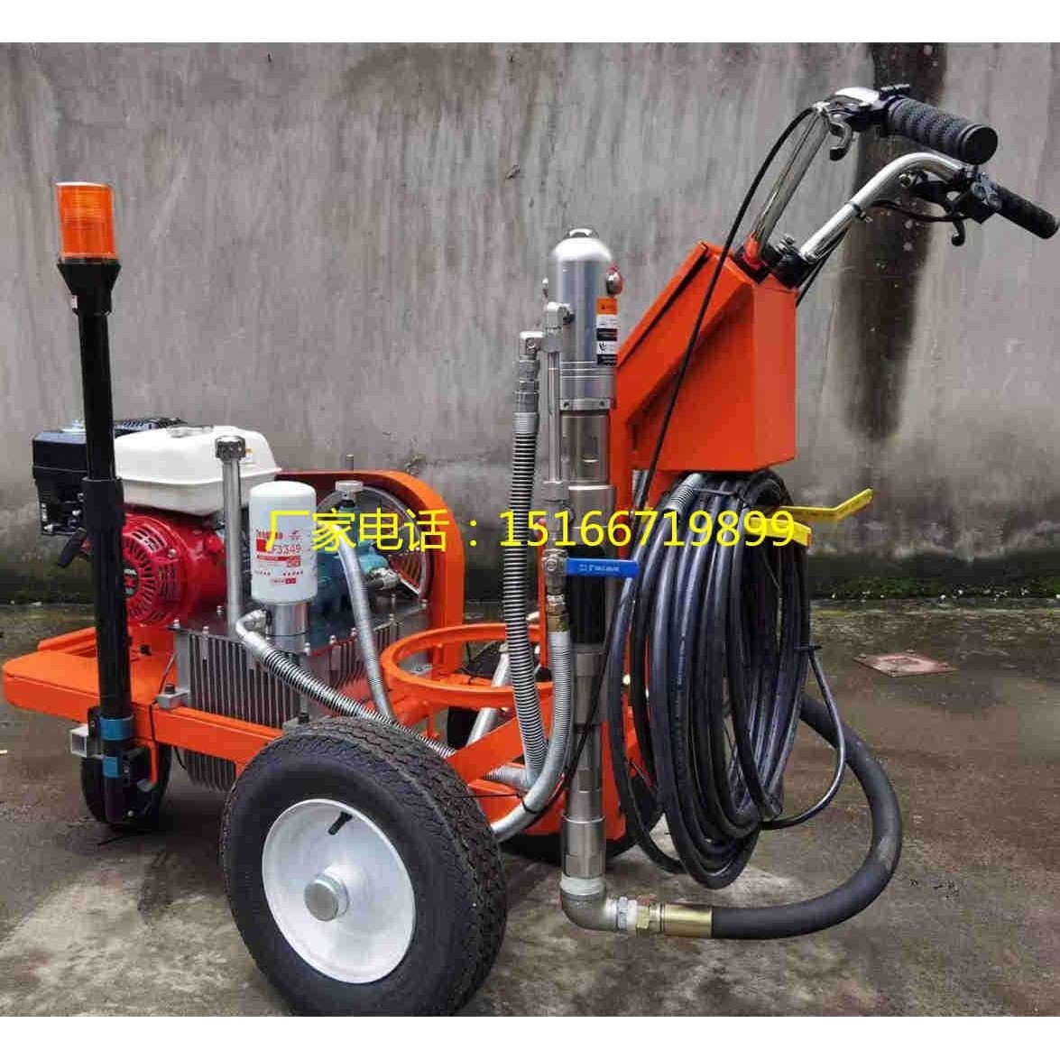 高压柱塞泵冷喷划线机翻新路指示线自动画线机小区车库路面划线车