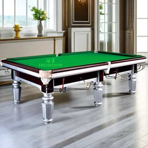 台球桌成人商用中式黑八鑫球星台球桌牌台球桌金腿家用青石板钢库