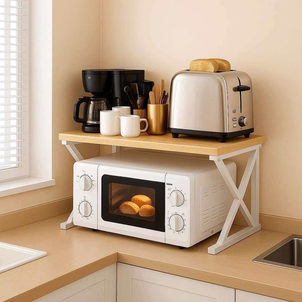 放锅架置物架微波炉落地架厨房创意收纳架储物架家用烤箱调料碗架,厨房/烹饪用具,微波炉置物架,淘宝优惠券,粉丝福利购,淘宝优惠卷