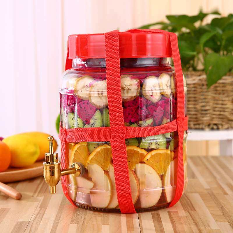 自动排气水果酵素桶发酵密封罐无铅玻璃泡酒自酿葡萄酒瓶泡菜坛子