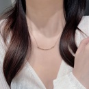 高版 轻奢小众微笑彩金锁骨链送女生闺蜜礼物 本笑脸项链女2025新款