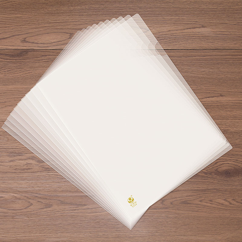 富得快E310单页夹透明L型文件夹单片夹透明a4彩色二页文件保护套