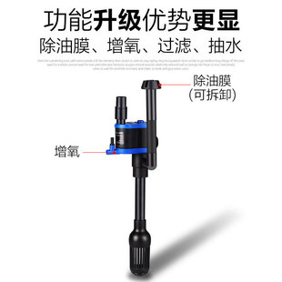 鱼缸过滤器三合一净水循环泵过滤棉专用配件大全除油膜森森过滤器