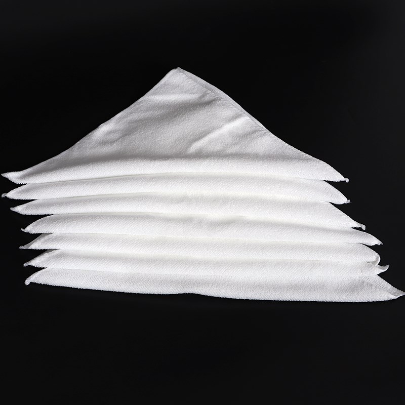 酒店餐厅小毛巾白方巾擦手柔软清洁卸妆加厚正方形吸水洗碗巾抹布