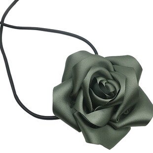 墨绿色大花绑带窗帘花朵装饰系带绸缎花束扎带窗饰辅料配件束带