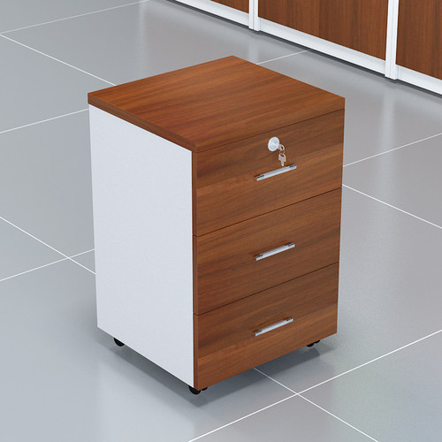 办公桌文件柜办公室柜子档案柜矮柜落地式柜资料柜三抽屉床头柜