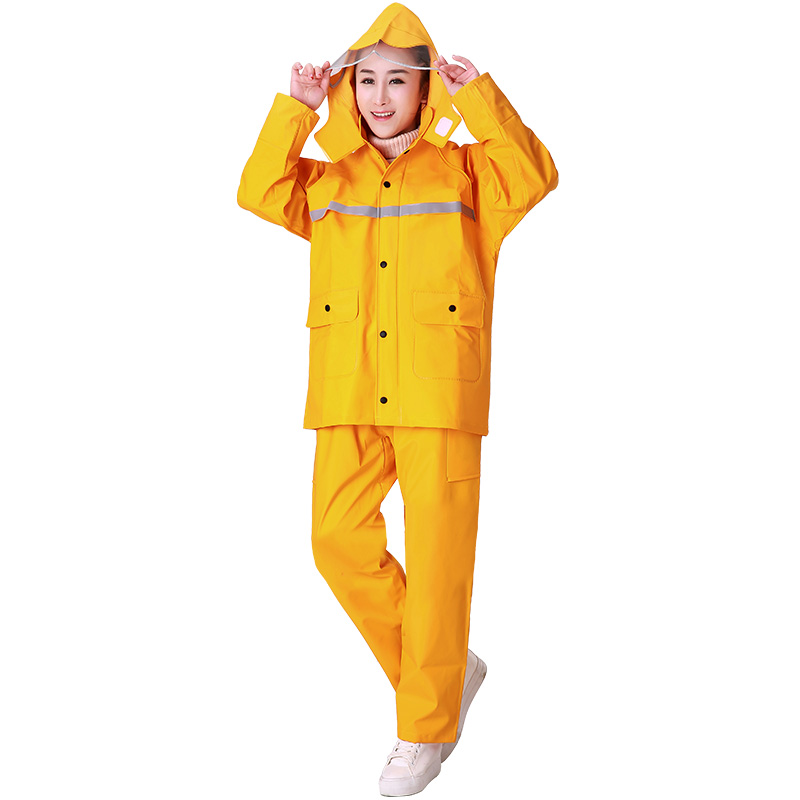逸水柏雨衣雨裤套装电动车摩托车双层加厚雨披男女式成人分体雨衣