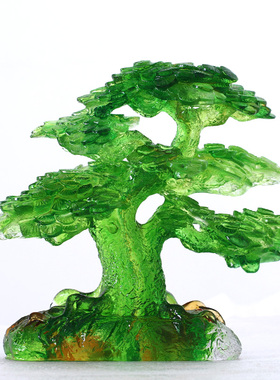 琉璃发财树摇钱树招财摆件客厅办公前台摆放基业常青开业商务送礼