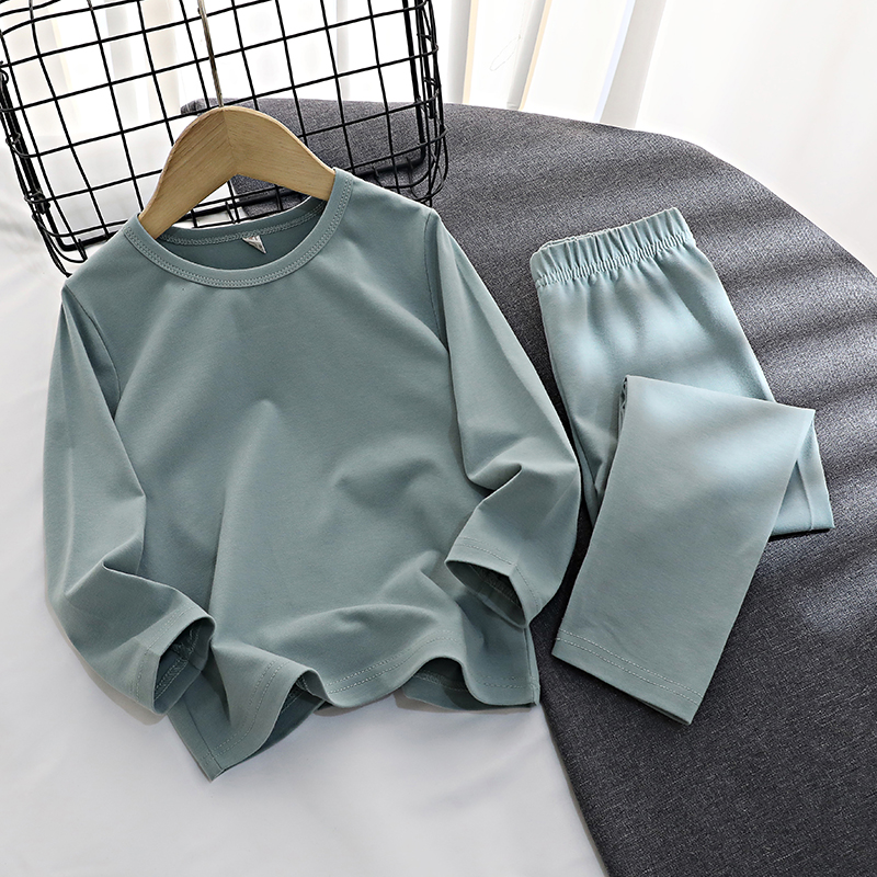 乖纯A类儿童内衣套组男童秋衣卫生裤全棉女童睡衣睡裤童装家居