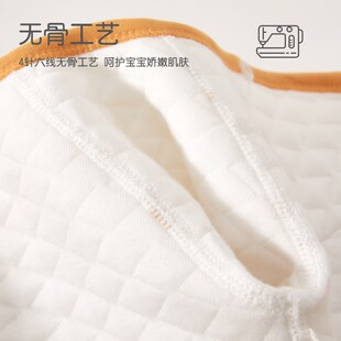 新生儿婴儿衣服秋冬a类纯棉保暖初生宝宝夹棉套装分体冬装男冬季3