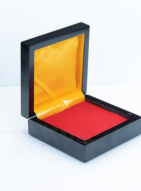 正方形玉石印章私人章专用快干印台可添加印油款红色印油高档木盒