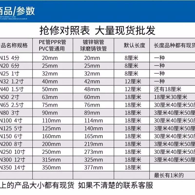 65变50开孔抢修器哈夫节三通100*50管道抱箍补漏镀锌管球墨管PE管