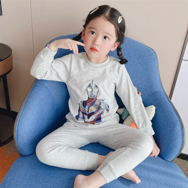 男宝秋衣卫生裤纯棉男童春秋款睡衣两件套女童居家服宝宝卡通家居