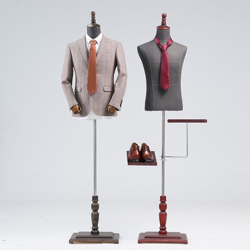 服装店模特道具男全身橱窗西服展示人体模特衣架半身黑色布男台模