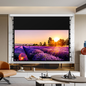 高清电动拉线幕布72寸100寸120寸家用抗光壁挂遥控自动升降投影幕