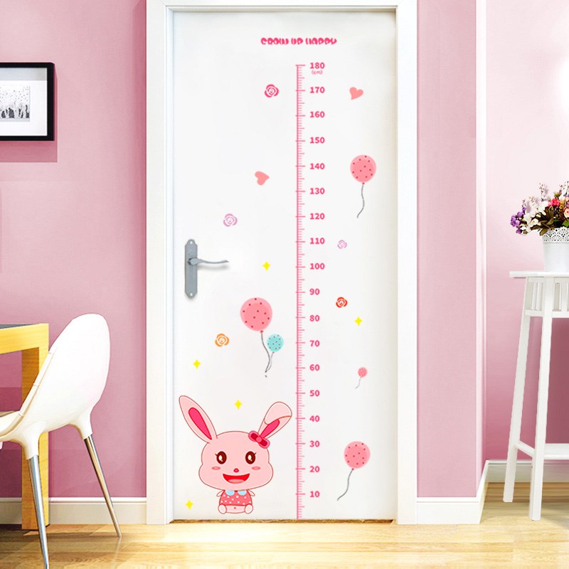 儿童量身高墙贴可移除墙壁装饰品婴儿宝宝身高测量仪尺卡通贴纸画