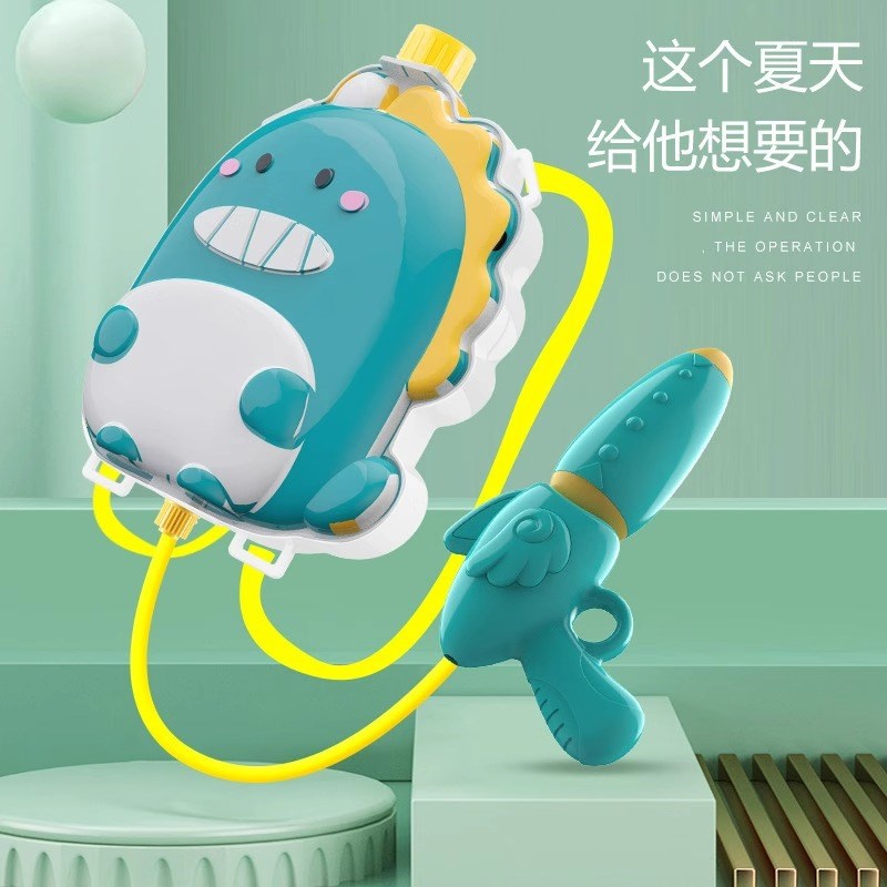抽拉式儿童背包水枪玩具新款卡通打水仗漂流呲水枪射程远戏水玩具