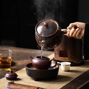 窑变碳炉烤茶炭烧炉套组网红户外围炉煮茶可干烧碳火炉家用烧烤炉