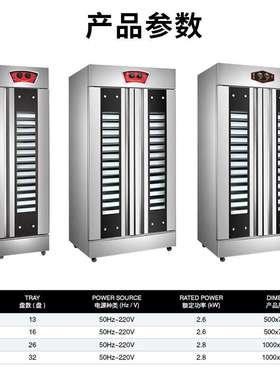 蛋糕店热风循环豪华醒发箱 商用烘焙披萨面团不锈钢发酵箱proofer