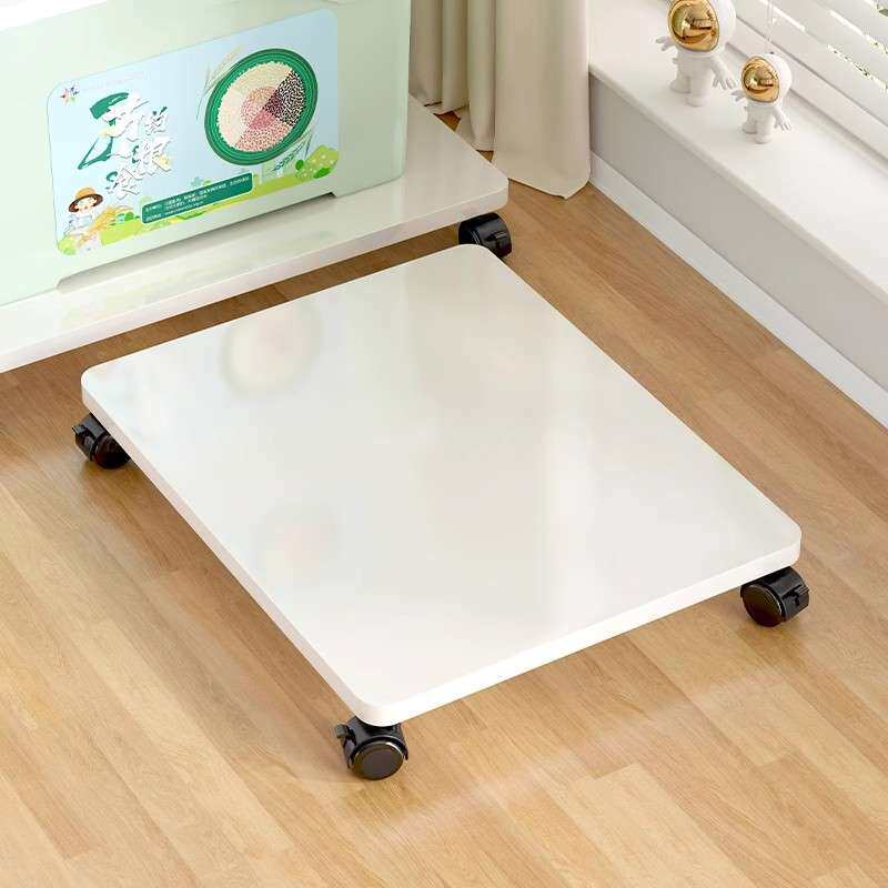 台式电脑主机托架桌下可移动带轮底座放打印机置物架落地托盘架子