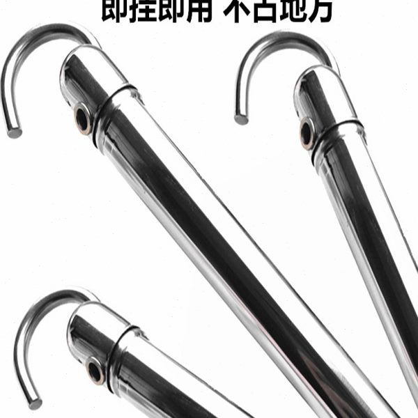 阳台伸缩晾衣杆晒被子神器衣架单杆折叠隐形收纳晒床单挂钩不锈钢