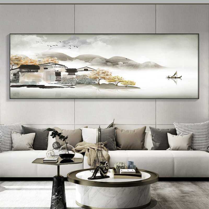 新中式卧室装饰画现代抽象山水客厅横条酒店水墨禅意床头主卧挂画,鲜花速递/花卉仿真/绿植园艺,割草机/草坪机,淘宝优惠券,粉丝福利购,淘宝优惠卷