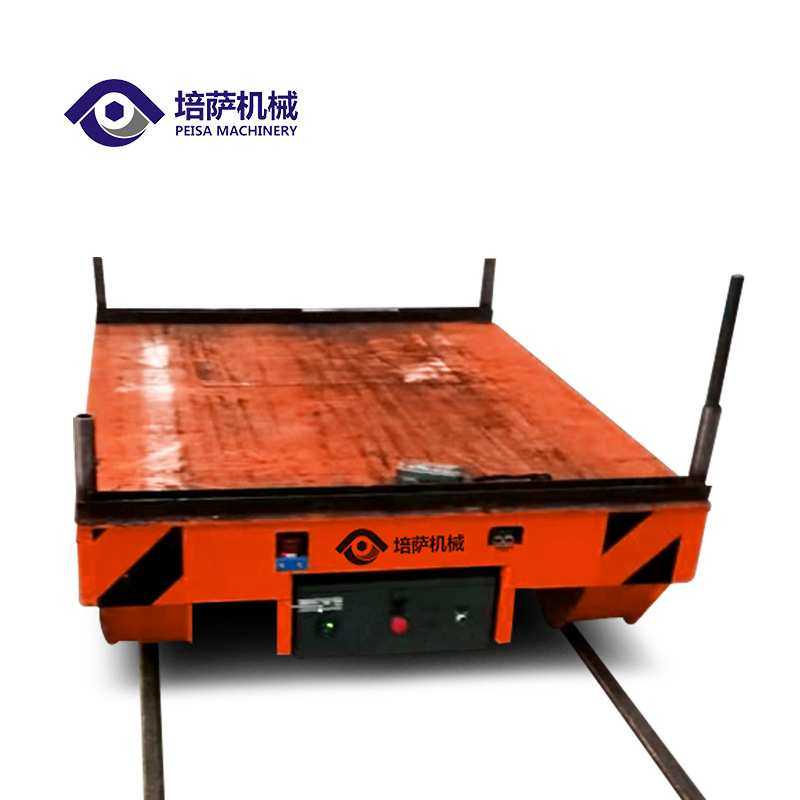 有轨地平车货物搬运地轨车轨道式蓄电池电动平板车轨道行走平车