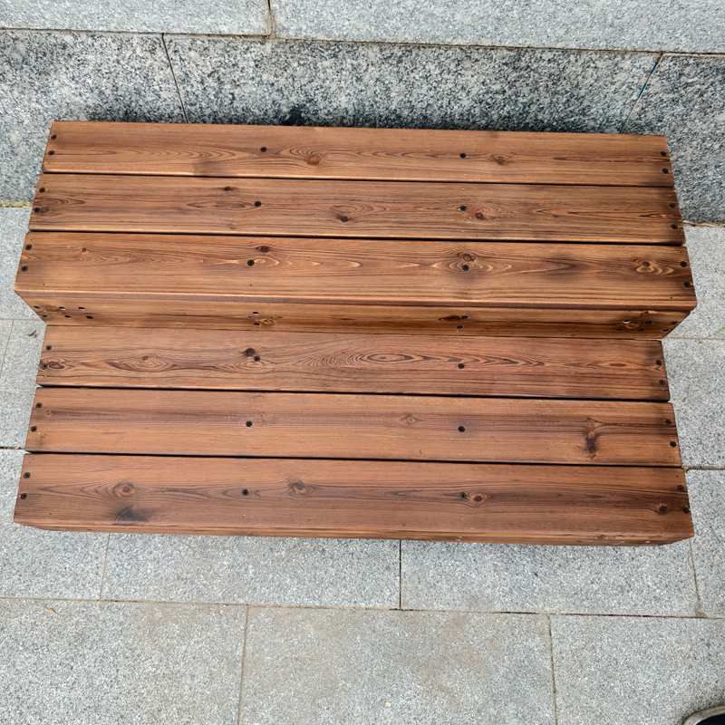 防腐实木踩脚凳户外阳台踏步台阶室内厨房垫脚板办公室搁脚架