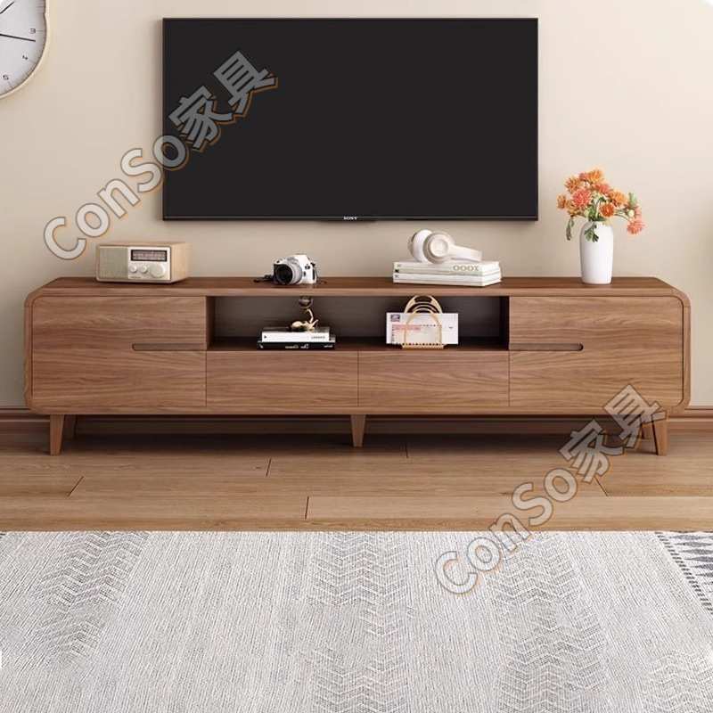 CSP2电视柜客家用小户型茶几组合简约现代落地式圆角年新款清
