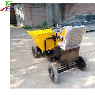 电动砂浆运输小推车 电动翻斗车 建筑工程电动装 卸车 四轮座驾式