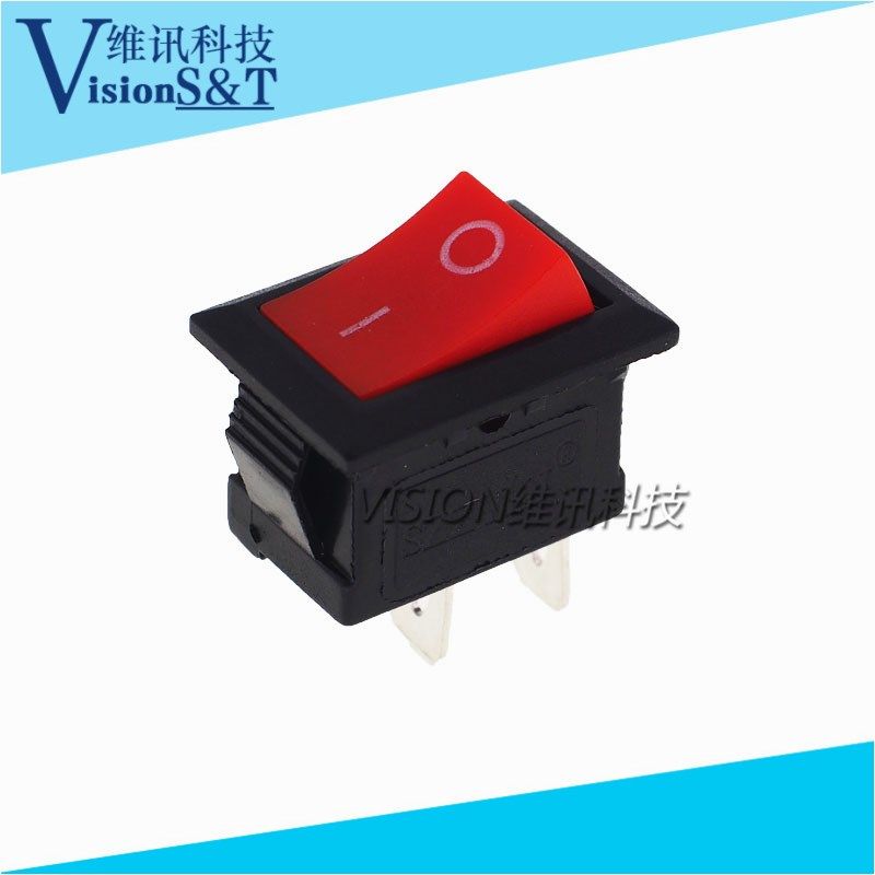 全铜KCD1船型开关2脚三脚4脚6脚带灯2档3档 117S 250V 6A  21*15