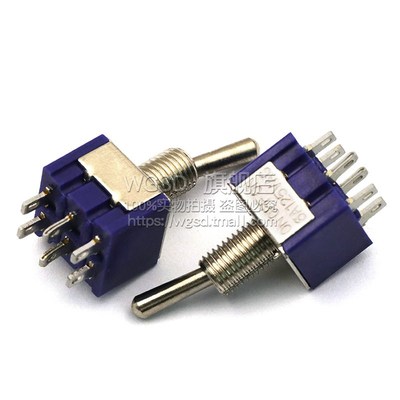 钮子开关 摇臂 六脚三档  双联 摇动203 6A125V 3A250V 6脚3档