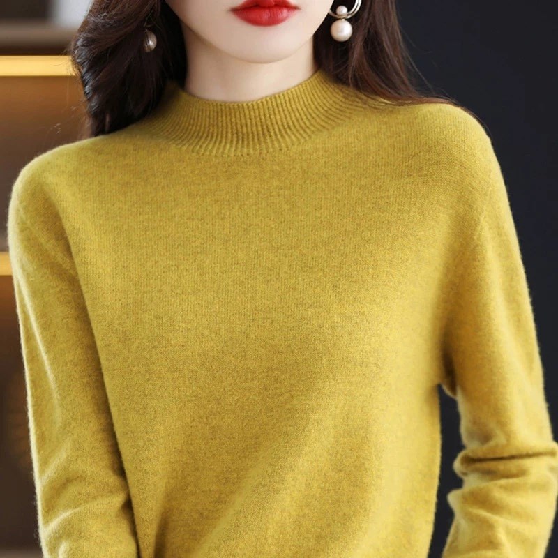 ZM 001-34女款半高领套头百搭打底衫