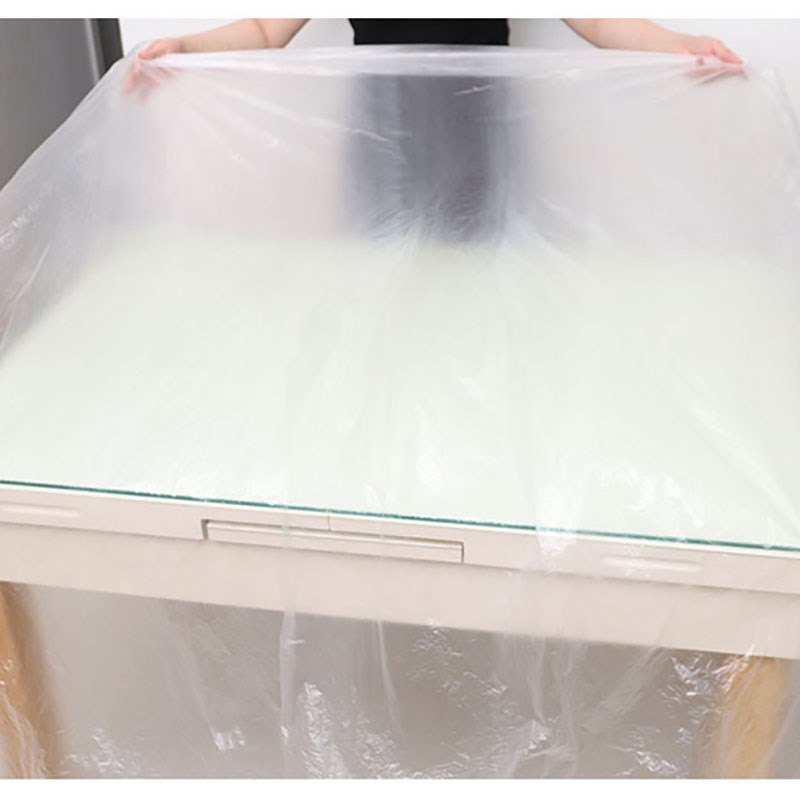 加厚10片装一次性台布饭店餐厅家用结婚聚餐塑料薄膜圆桌方桌红色