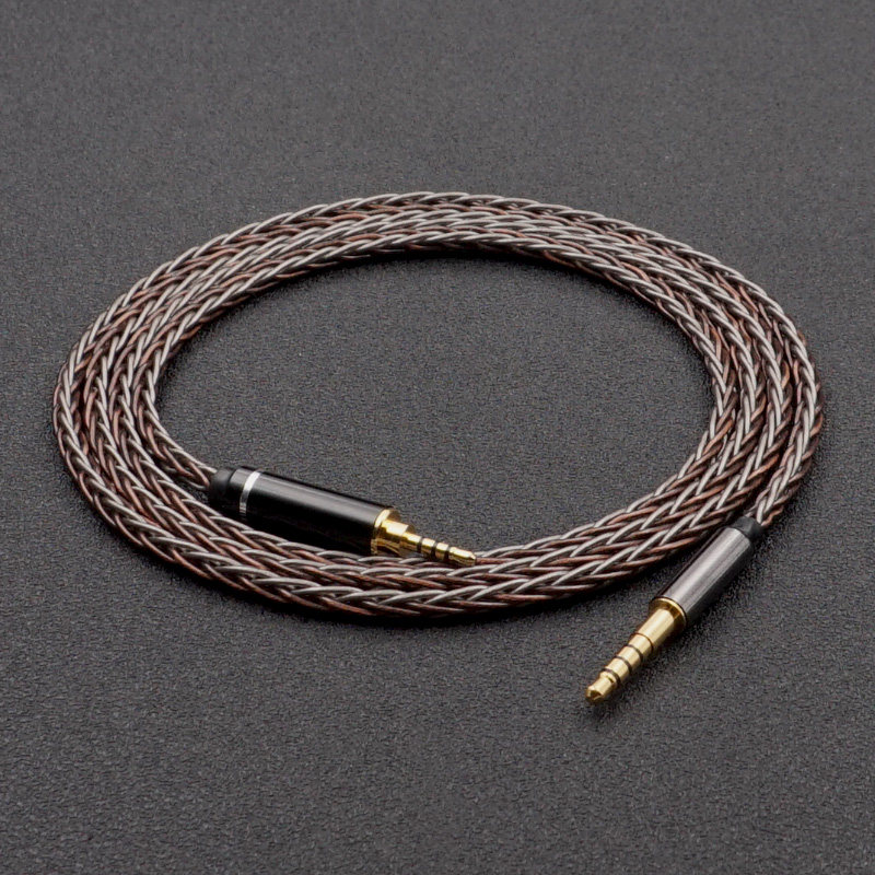 适用于天龙AH-MM200 MM400单晶铜镀银带麦线控4.4平衡耳机升级线