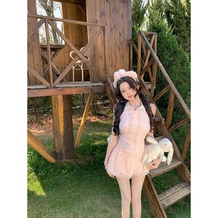 草莓圣代 E25B1010 短款 纯欲甜美套装 E25Q1055 夏季 天鹅er