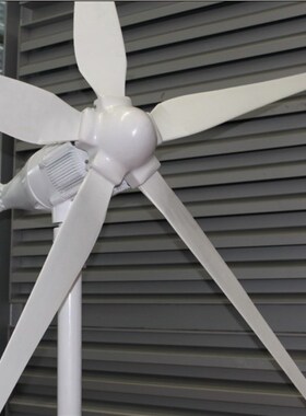 白色800W小型风力发电机家用微风12V24V48V风能五叶微风启动900瓦