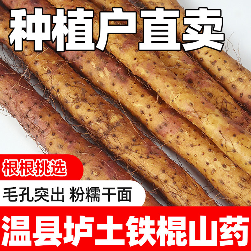 山药铁棍怀山药正宗温县新鲜焦作垆土淮山药糯面铁杆5斤特产地发