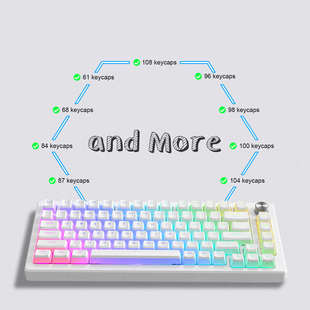 XVX《布丁》OEM高度正刻透光键帽PBT创意个性客制化双皮奶165键