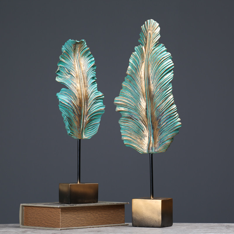 美式电视柜招财树叶摆件创意玄关客厅橱柜家居装饰品摆设工艺术品,家居饰品,装饰摆件,淘宝优惠券,粉丝福利购,淘宝优惠卷