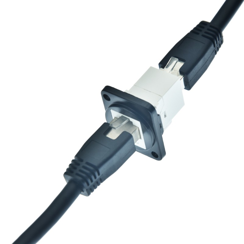 RJ45网口母座 面板固定模块 网线转换连接器 网络母对母直通头