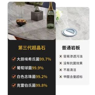 超晶石餐桌微晶石台面定做桌面转盘茶几鞋柜电视柜台面奢石大理石