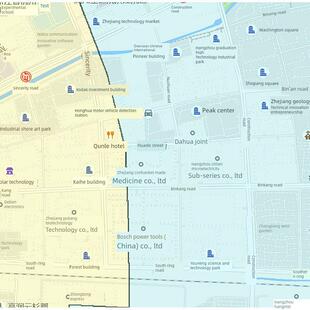 滨江区地图1.15m杭州市家用折叠高清办公室书房新款装饰画墙贴