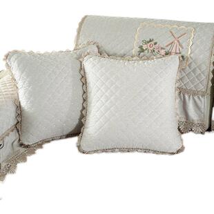 沙发靠枕套装四季用新款水晶绒可拆洗靠背亚麻有客厅沙发欧式抱枕