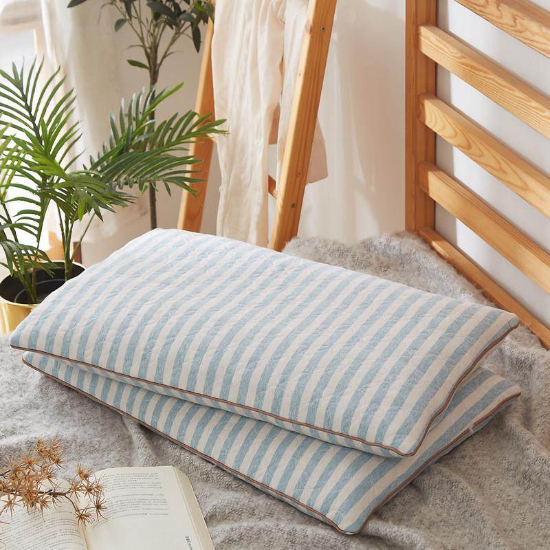 全荞麦枕头针织棉荞麦皮枕芯男女单双人儿童乔麦家用护颈椎低枕·