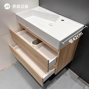 窄陶瓷一体盆浴所2373室柜薄42洗手盆柜组洗脸合盆吊小户型厕洗漱