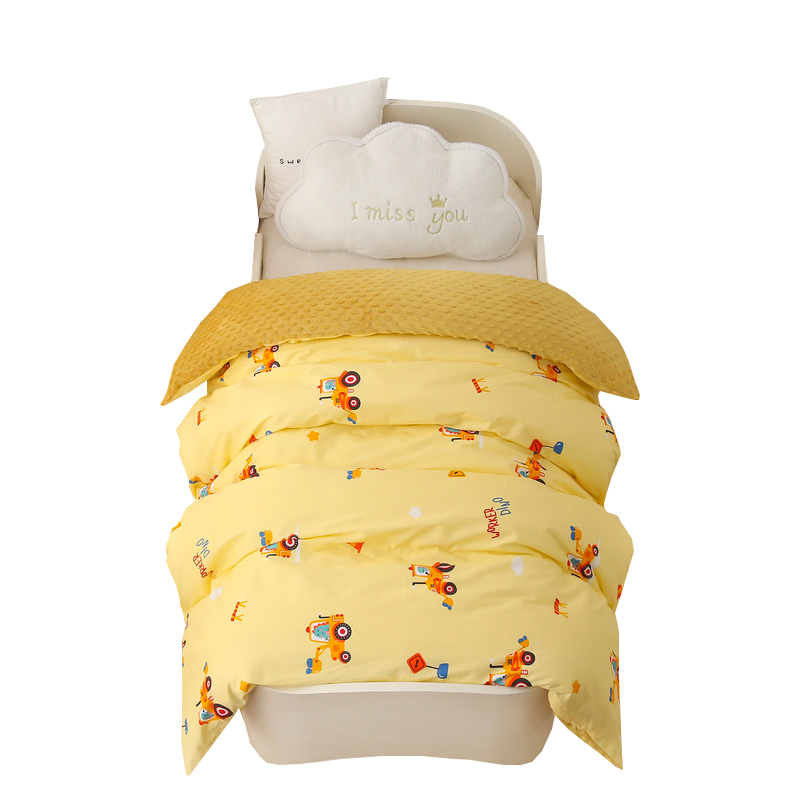 A类儿童豆豆绒120x150cm单面绒被套纯棉ab面被子冬季全棉单独被罩