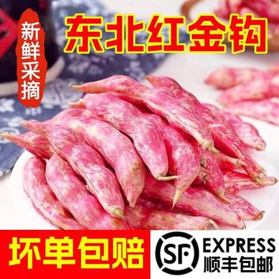 新鲜黄金勾豆角红金钩东北特产油豆角勾勾黄豆角油豆角顺丰包邮