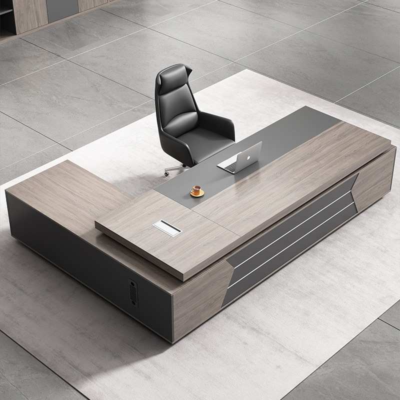 新款老板桌办公桌椅组合简约现代主管大班台总经理总裁单人办公室